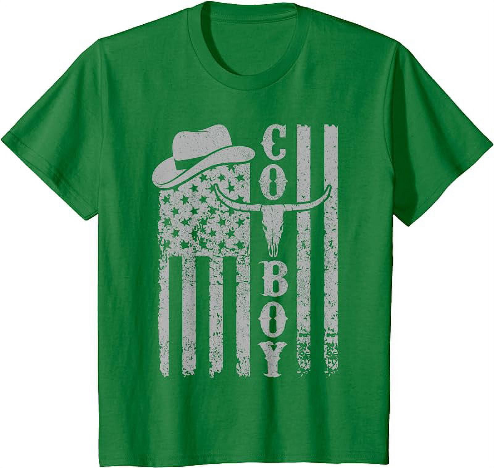 Western Country Men Teen Boy Kid Rodeo Southern Retro Cowboy TShirt