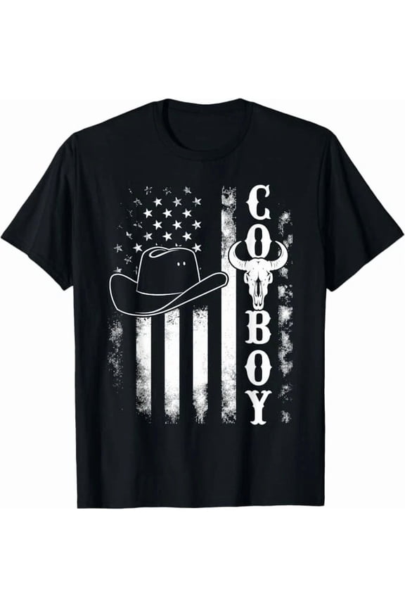 Western Country Men Teen Boy Kid Rodeo Southern Retro Cowboy Tee Cool Unisex T-Shirt up to Size 5XL