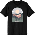 thumbnail image 1 of Western Cow Howdy Adult Short Sleeve Tee-Medium-Black, 1 of 3