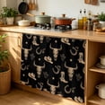 thumbnail image 1 of Western Cow Skull Cabinet Curtains for Kitchen 35"W x 35"L, Vintage Cactus Cowboy Hats Boots Black Laundry Sink Cabinets Magic Tape Short Curtain Privacy Panel for Bathroom Vanity Cabinets, 1 of 9