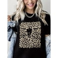 thumbnail image 1 of Western Cow Skull Shirt for Women Boho Cowgirl Shirt Vintage Acid Wash Tshirt, 1 of 4