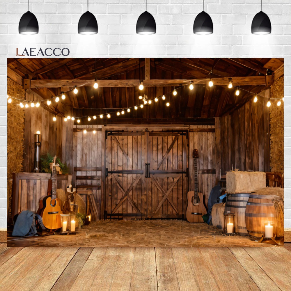 Western Cowboy Backdrop Vintage Wooden House Granary Barn Door Kids ...