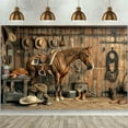 thumbnail image 1 of Western Cowboy Background Polyester Banner Party - Rural Barn Photography Background and Universal Holiday Design, 1 of 6