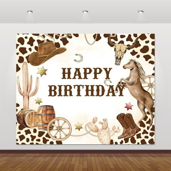 Western Cowboy Birthday Backdrop Cowboy Birthday Backdrops Western Photography Background Cowboy Birthday Party Decorations Banner Decor Props