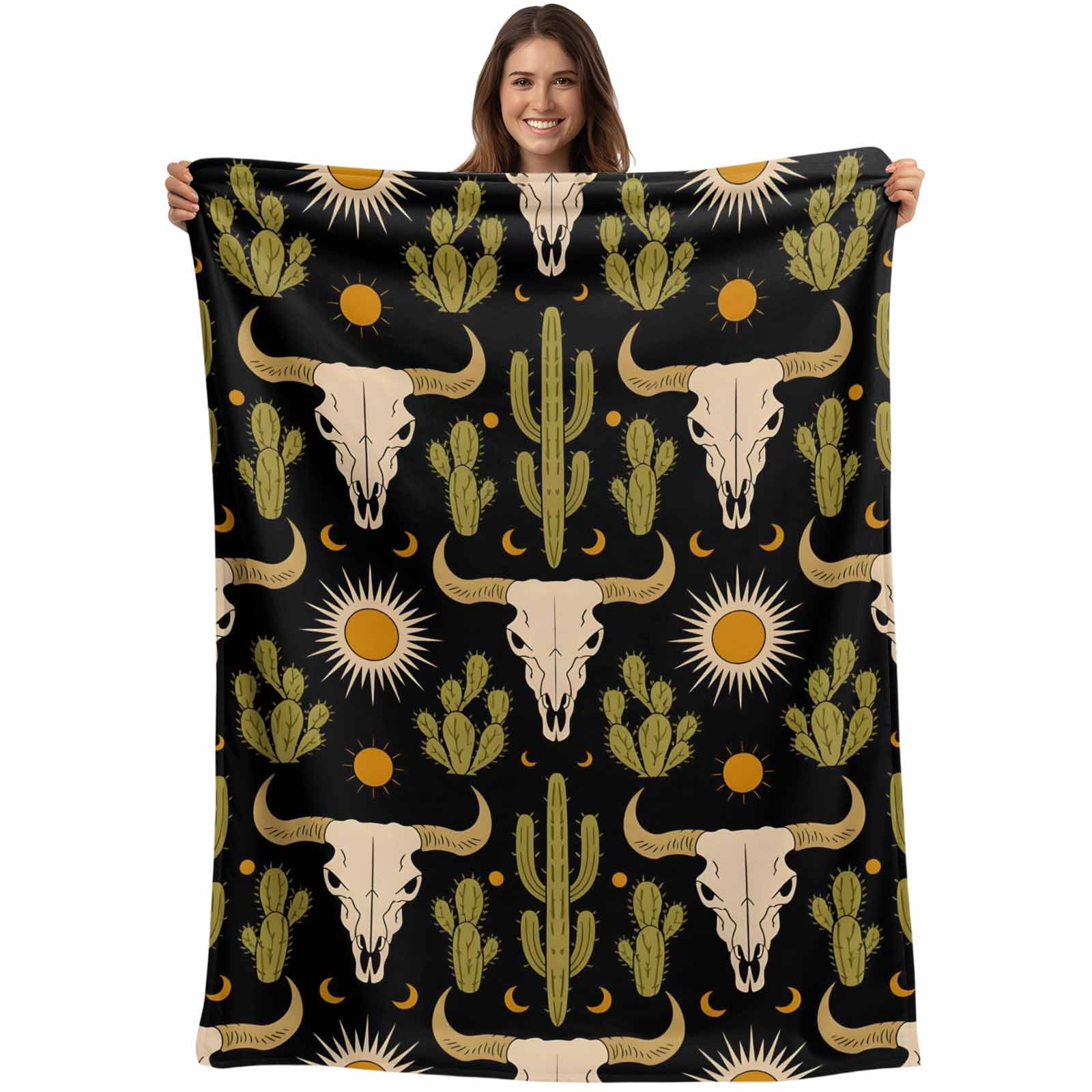 Western Cowboy Blanket Soft Cozy Warm Throw Blanket for Couch, Plush ...