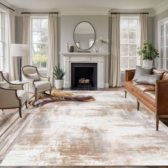 Western Cowboy Boots Area Rugs 6'x9', Washable Small Throw Rugs for Kitchen Dining room, Vintage Country Brown Wooden Indoor Outdoor Rug Non-Slip Low Pile Carpet Runner Reversible Floor Mats