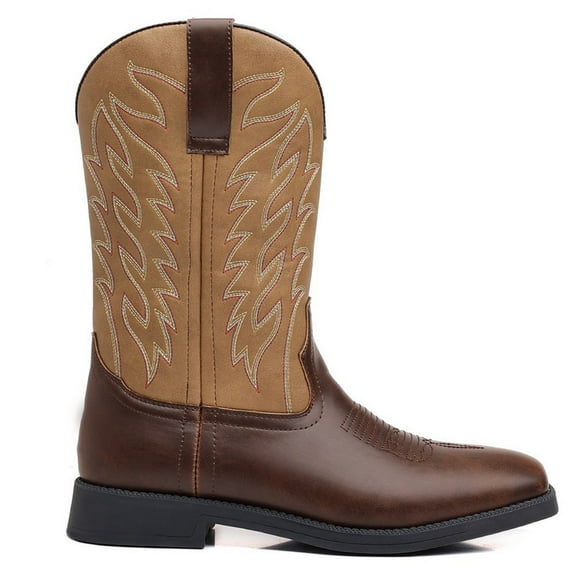 Western Cowboy Boots for Men Breathable Water Repellent Quick Dry Non-Slip Rubber Outsole Boot Traditional Country Boot