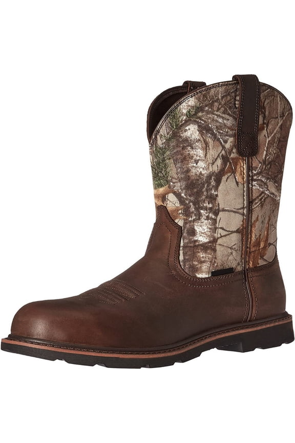 Western Cowboy Boots for Men Casual Retro Boots Brown Classic Embroidered Wide Calf Cowboy Boots Country Work Boot