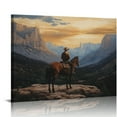 thumbnail image 1 of Western Cowboy Canvas Wall Art Vintage Landscape Rustic Southwest Wall Decor Pictures Art Prints Mid-Century Home Decor Prints for Bathroom Living Room, 1 of 6