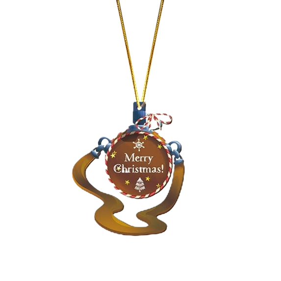 Western Cowboy Christmas Ornaments,Acrylic Hanging Tree Hat Ornament for Xmas Tree, Shelf, and Tabletop Holiday Decor, Perfect for Cowboy Theme Party and Gift