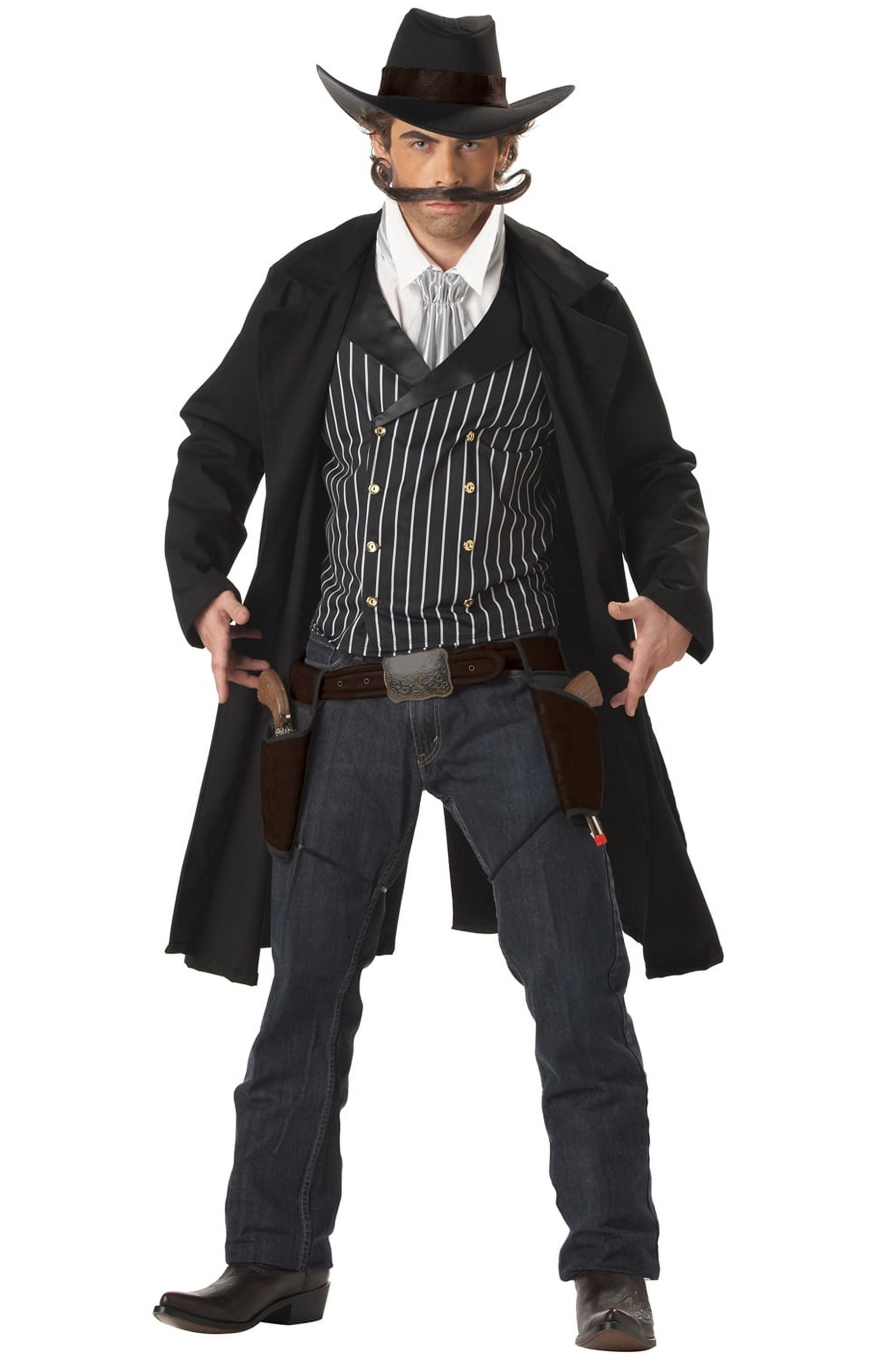 Western Cowboy Clint Eastwood Gunfighter Gun Slinger Halloween Costume Mens  