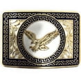 thumbnail image 1 of Western Cowboy/Cowgirl Gold Silver Metal Square Belt Buckles In Multi Symbol, 1 of 2