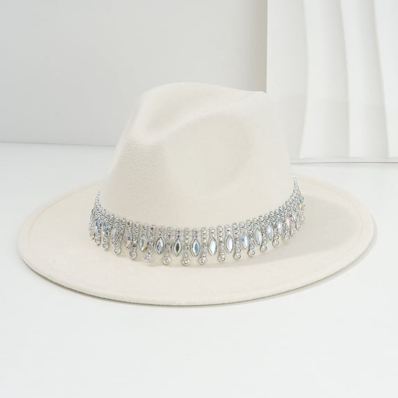 Western Cowboy Hat For Men And Women With Rhinestone Gemstone Stylish Heart Flat Brim Party Hat Country Dance Accessory