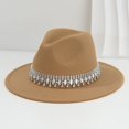 thumbnail image 1 of Western Cowboy Hat For Men And Women With Rhinestone Gemstone Stylish Heart Flat Brim Party Hat Country Dance Accessory, 1 of 2