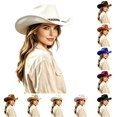 thumbnail image 1 of Western Cowboy Hat for and Or Hat for Parties Outdoor Events and Everyday Wear Without Brim Or Strap Cowboy Hat Bands for Women Cow Head Tan Hats for Women Ski Stuff for Girls Western Hats for, 1 of 4