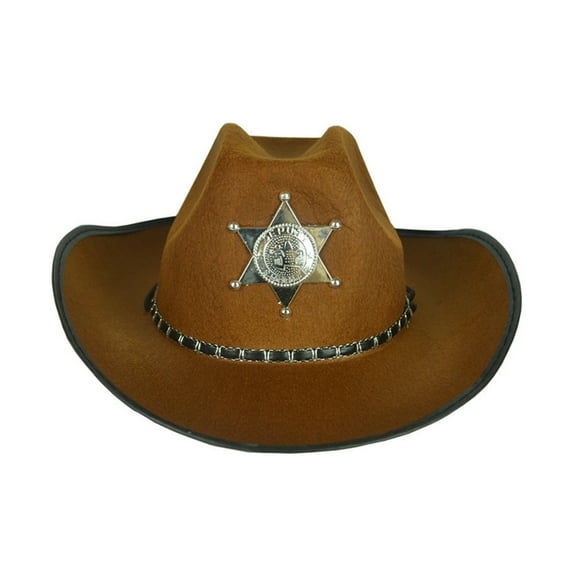 Western Cowboy Hat Roll Edge Design Pentagram Pattern Vintage Venice Halloween Prom Cosplay Hat