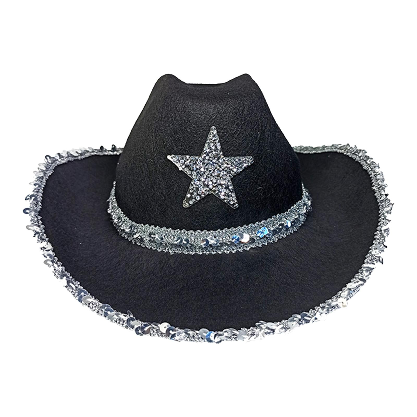 Western Cowboy Hat, Women Girls Fedoras Caps, Sun Hats, Wide  display picture 1