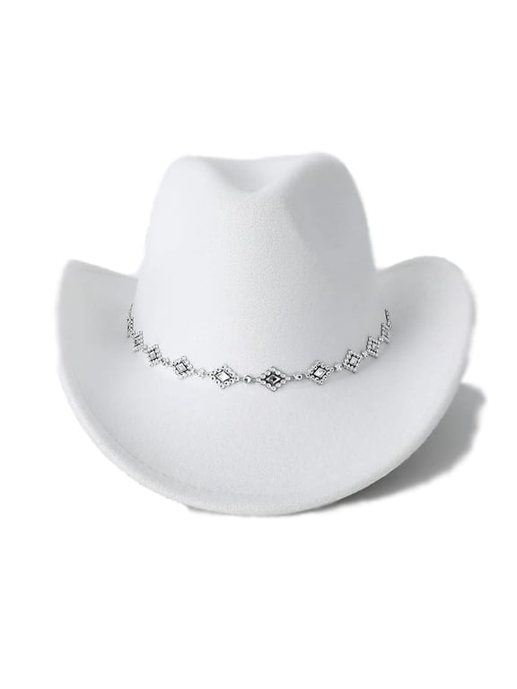 Western Cowboy Hat for Kids Boy Girl Classic Cowboy Cowgirl Dress Up Hat with Sequin Decorative