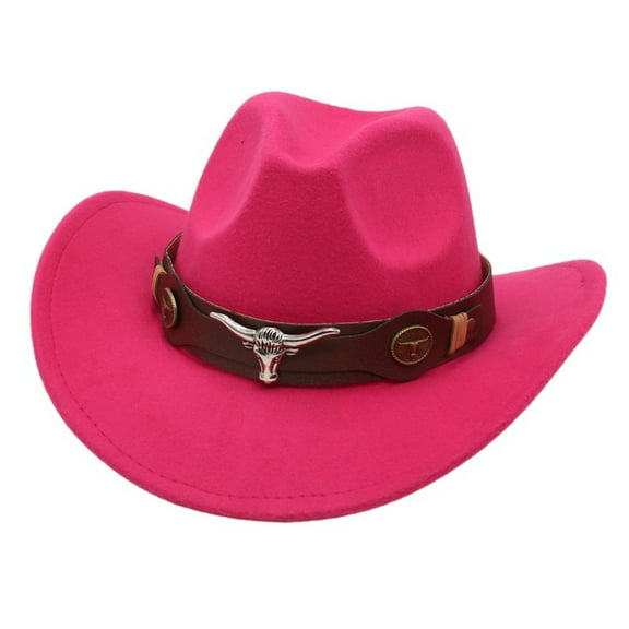 Western Cowboy Hat for Men Women Adjustable Cowgirl Hat Wide Brim Beach Cowboy Hat