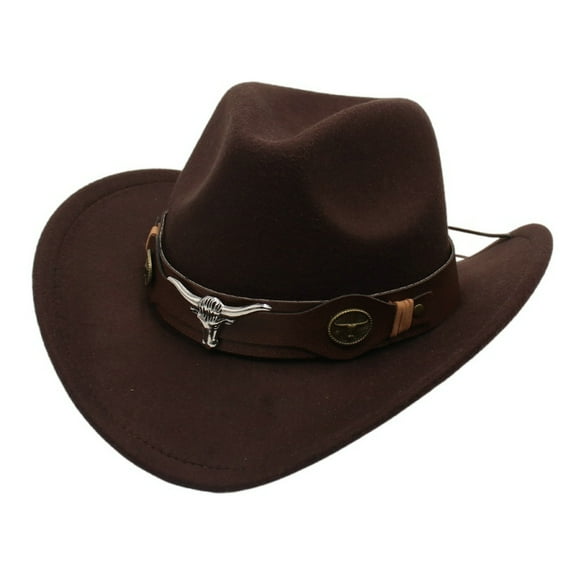 Western Cowboy Hat for Men Women Adjustable Cowgirl Hat Wide Brim Beach Cowboy Hat