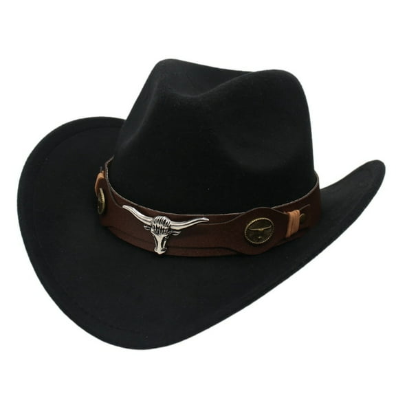 Western Cowboy Hat for Men Women Adjustable Cowgirl Hat Wide Brim Beach Cowboy Hat