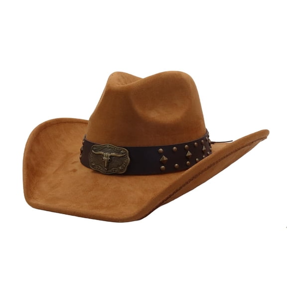 Western Cowboy Hat for Men Women Big Wide Brim Large Suede Cowgirl Hat
