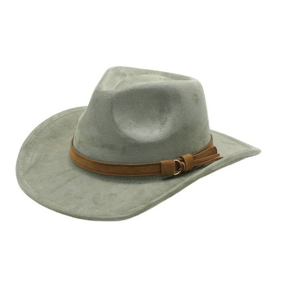 Western Cowboy Hat for Men Women Classic Fedora Cowgirls Hats with Decorative Bands
