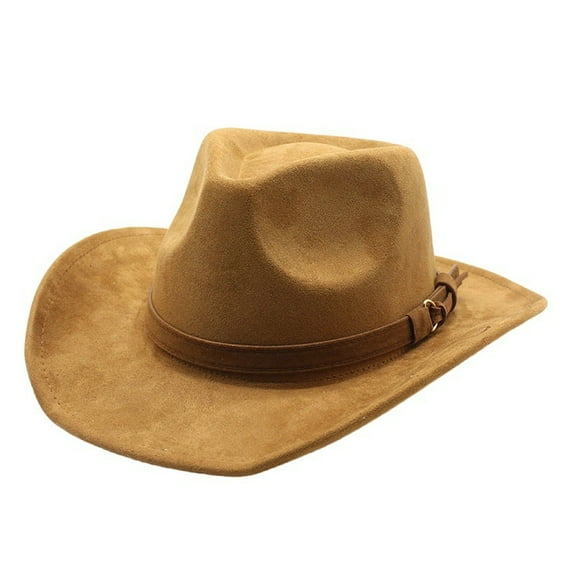 Western Cowboy Hat for Men Women Classic Fedora Cowgirls Hats with Decorative Bands