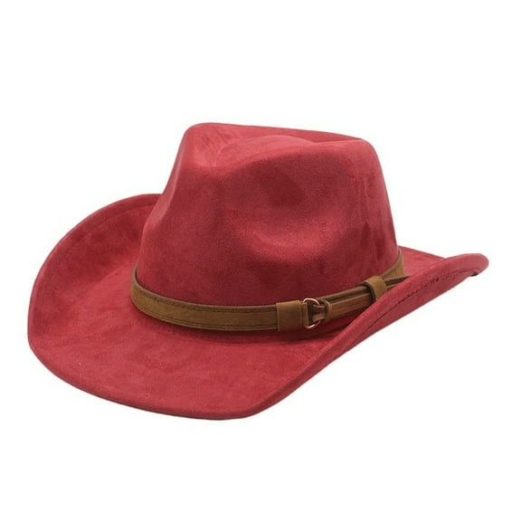 Western Cowboy Hat for Men Women Classic Fedora Cowgirls Hats with Decorative Bands