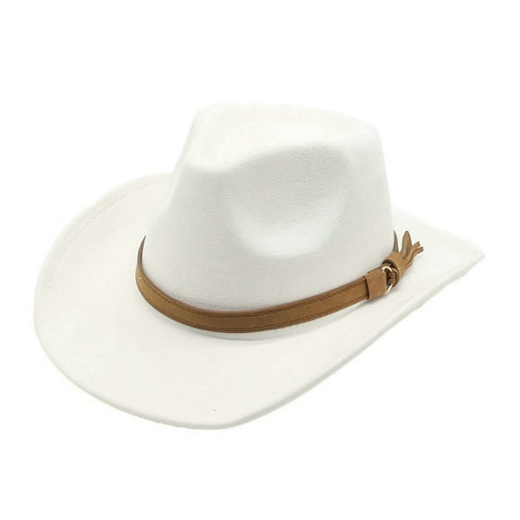Western Cowboy Hat for Men Women Classic Fedora Cowgirls Hats with Decorative Bands