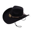 thumbnail image 1 of Western Cowboy Hat for Men Women Classic Fedora Hat with Buckle Belt,One Size, 1 of 6