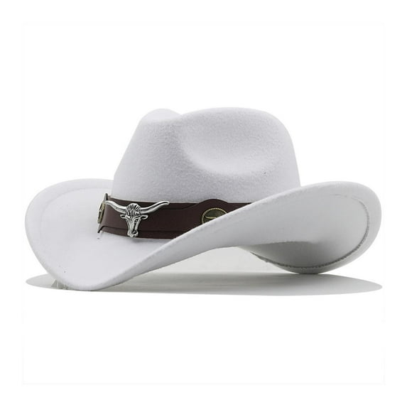 Western Cowboy Hat for Men Women Western Style Cowboy Hat With Cow Head Decoration Outdoor Outing Casual Style Sun Hat Mens Cowboy Hat for Adult