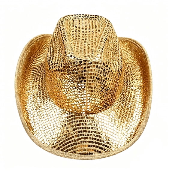 Western Cowboy Hat for Men Women Wide Curved Brim with Adjustable Strap Lightweight Cowboy Hat Cowgirl Hat Sun Hat for Outdoor Travel Party
