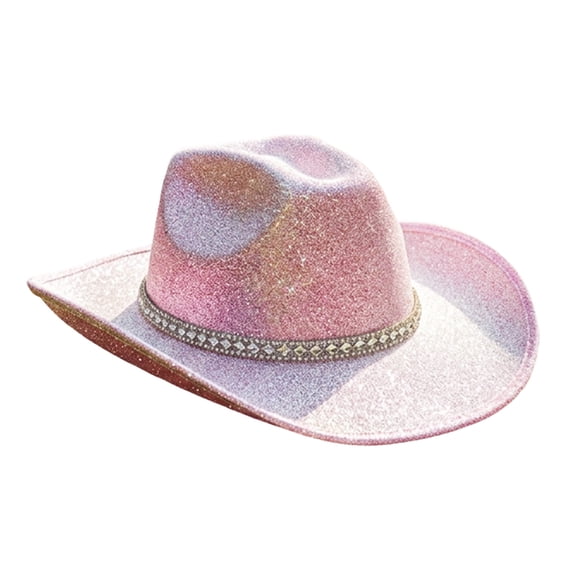 Western Cowboy Hat for Men Women Wide Curved Brim with Adjustable Strap Lightweight Cowboy Hat Cowgirl Hat Sun Hat for Outdoor Travel Party Cosplay