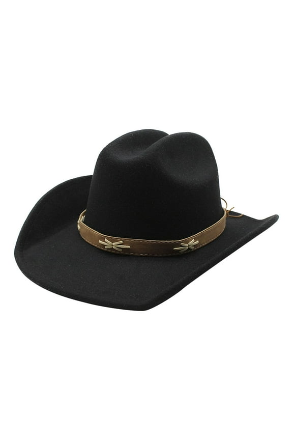 Western Cowboy Hat for Women Men Adjustable Wide Brim Sun Outdoor Rancher Style Hat Durable Lightweight Design