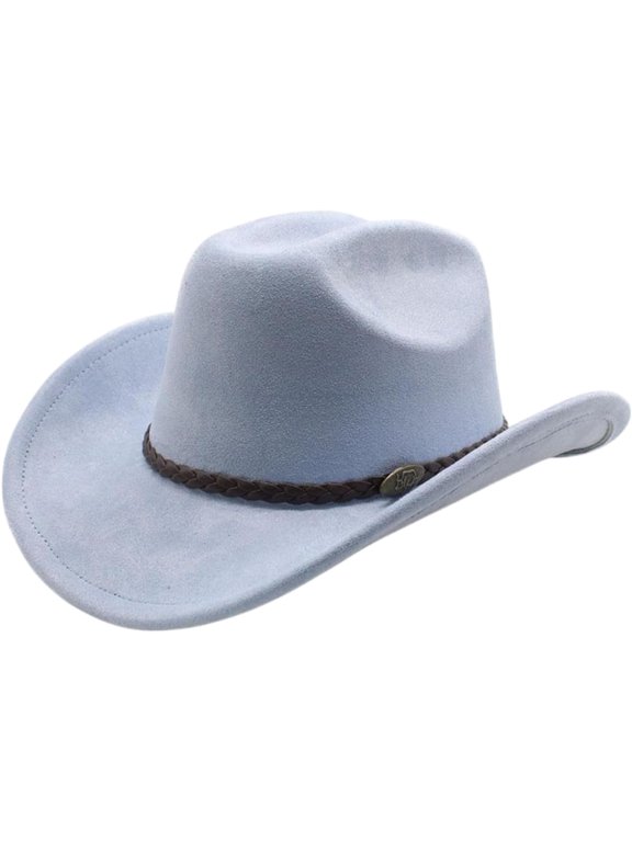 Western Cowboy Hat for Women Men Wide Brim Beach Cowgirls Cattleman Cowboys Hats