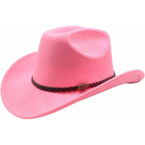 Western Cowboy Hat for Women Men Wide Brim Beach Cowgirls Cattleman Cowboys Hats