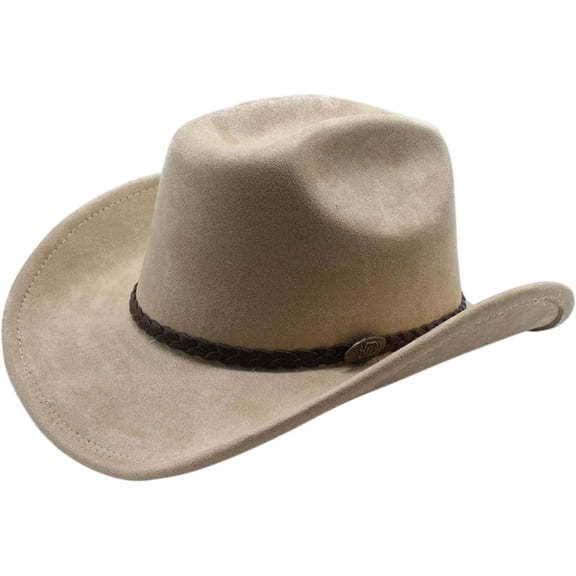Western Cowboy Hat for Women Men Wide Brim Beach Cowgirls Cattleman Cowboys Hats