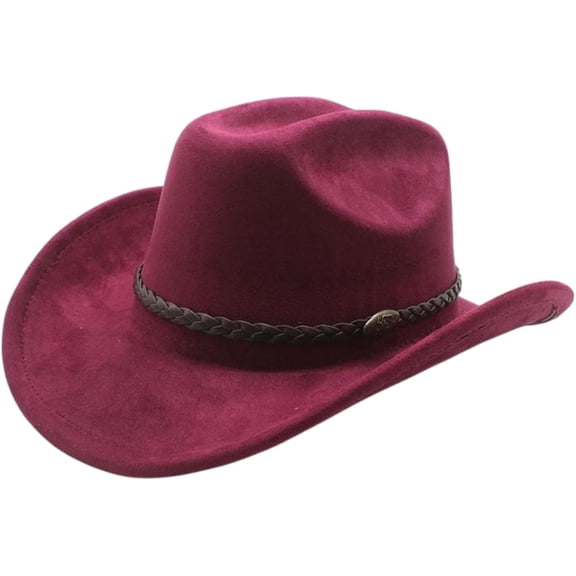 Western Cowboy Hat for Women Men Wide Brim Beach Cowgirls Cattleman Cowboys Hats