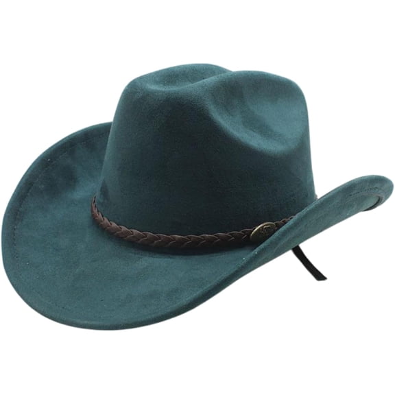 Western Cowboy Hat for Women Men Wide Brim Beach Cowgirls Cattleman Cowboys Hats