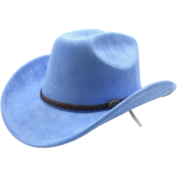 Western Cowboy Hat for Women Men Wide Brim Beach Cowgirls Cattleman Cowboys Hats