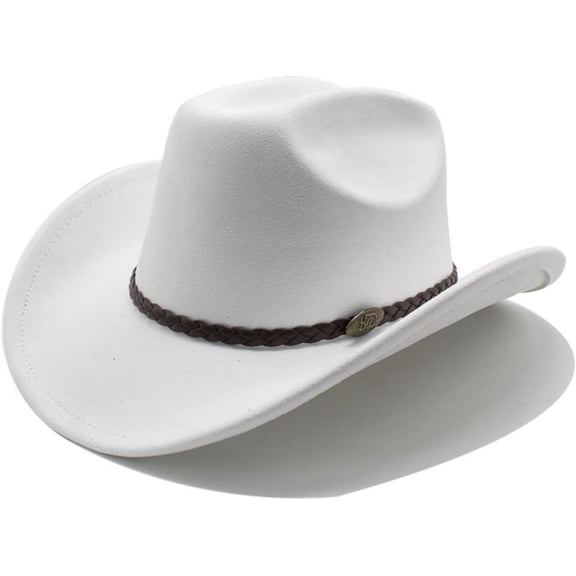Western Cowboy Hat for Women Men Wide Brim Beach Cowgirls Cattleman Cowboys Hats