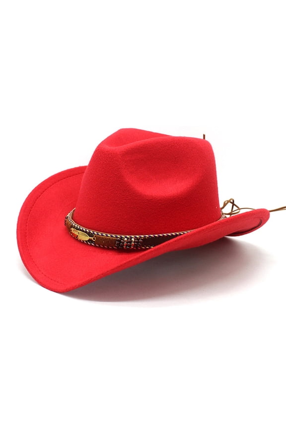 Western Cowboy Hat for Women Men, Wide Brim Floppy Hat Western Hat Wool Felt Bowler Cap Classic Vintage Bowler Hat for Adults