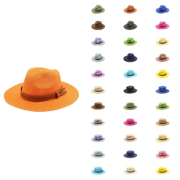 Western Cowboy Hats for Women Classic Felt Wide Brim Fedora Hat Orange Halloween Retro Jazz Hat Unisex Rolled up Cap
