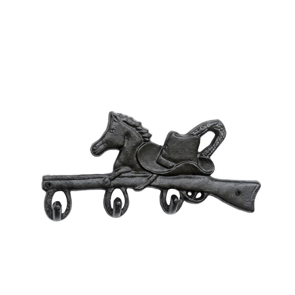 Western Cowboy Iron Wall Hook Vintage Horse Saddle Wall Mount Hanger Metal Coat Key Hook for Entryway Decor