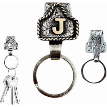 Customized Metal Initial Keychain - Alphabet Keychain With Name
