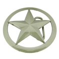 thumbnail image 1 of Western Cowboy Lonestar Sheriff Chief Star Badge Belt Buckle Texan Silver Metal Oval Finished, 1 of 2