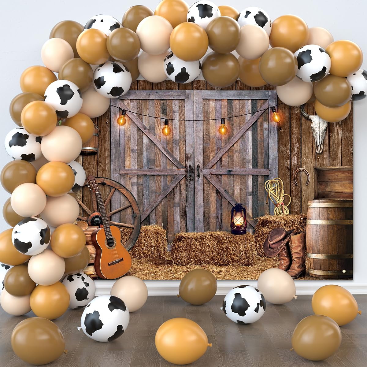 Western Cowboy Party Decorations Includes 50pcs Cowboy Balloons and