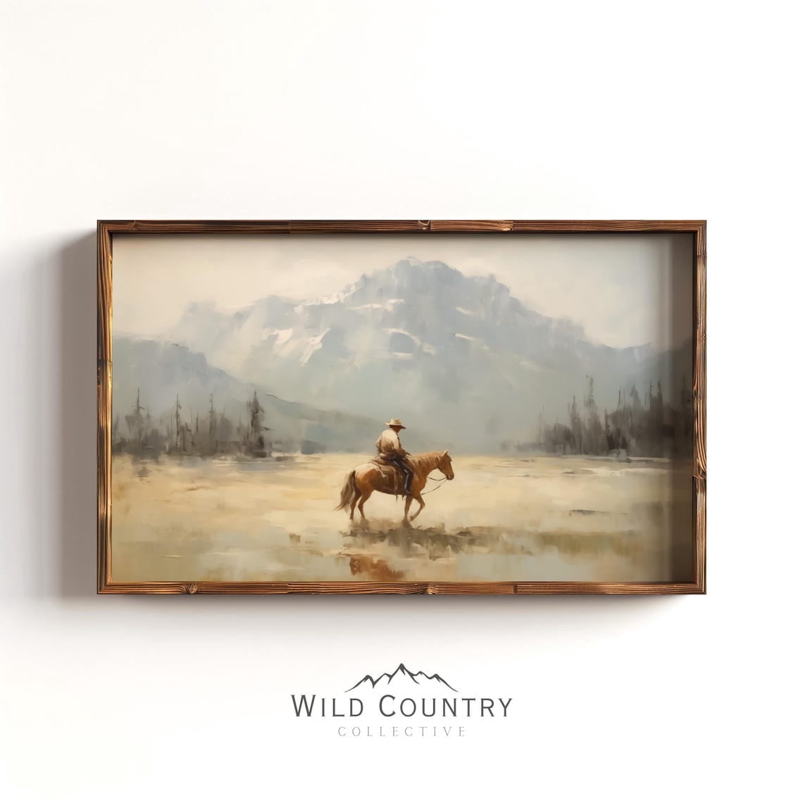Western Cowboy Poster Print Vintage Montana Landscape Rustic Sunset ...