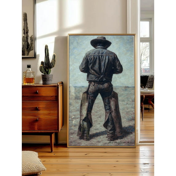 Western Cowboy Print, Rustic Fine Art Wall Decor, Vintage Western Artwork, Cowboy Poster, Ranch Style Wall Art Home Decor #2994, Unframed Canvas Size 24x36